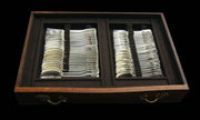 Tetard - 165pc. Antique French 950 Sterling Silver Louis XVI Flatware Set + Storage Cabinet & 17 Svg. Pcs.